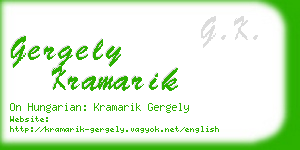 gergely kramarik business card